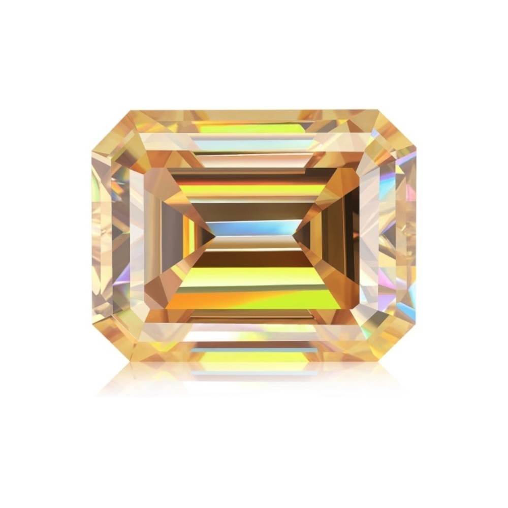 Loose Champagne Diamond Moissanite 2 carats